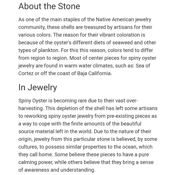 Spiny Oyster  Shell .925 Sterling Silver Necklace - Picture 5 of 5